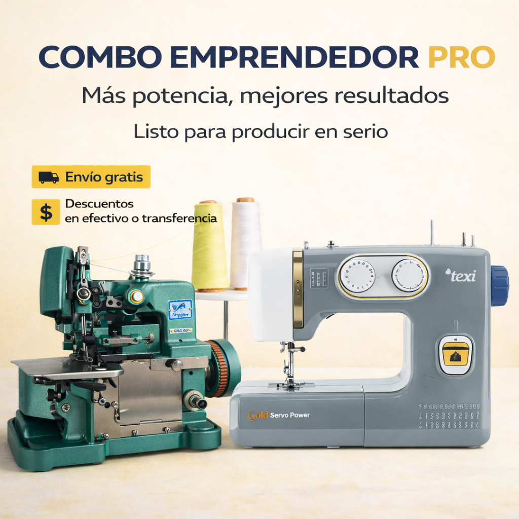 Combo Emprendedor GOLD (Overlock semi industrial + Texi Gold)