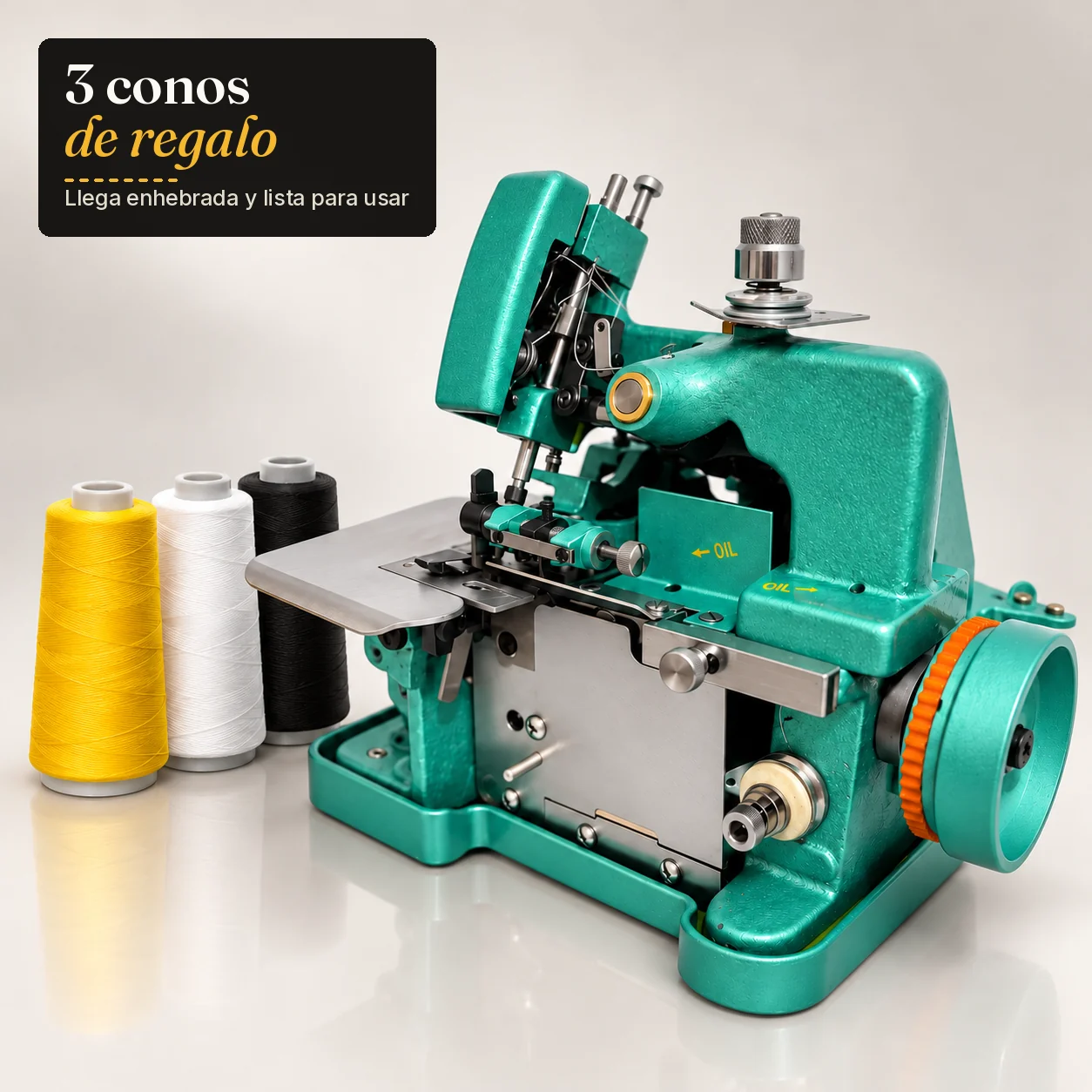 Overlock semi industrial de 3 hilos