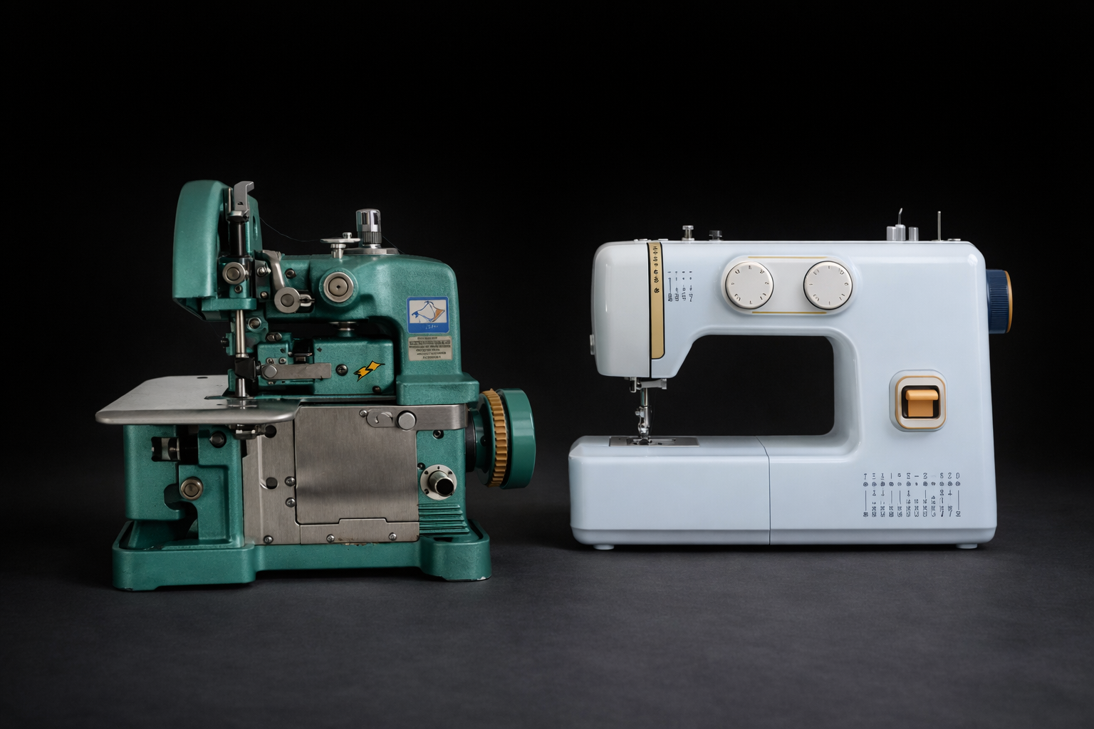 Comparación real: overlock y máquina recta