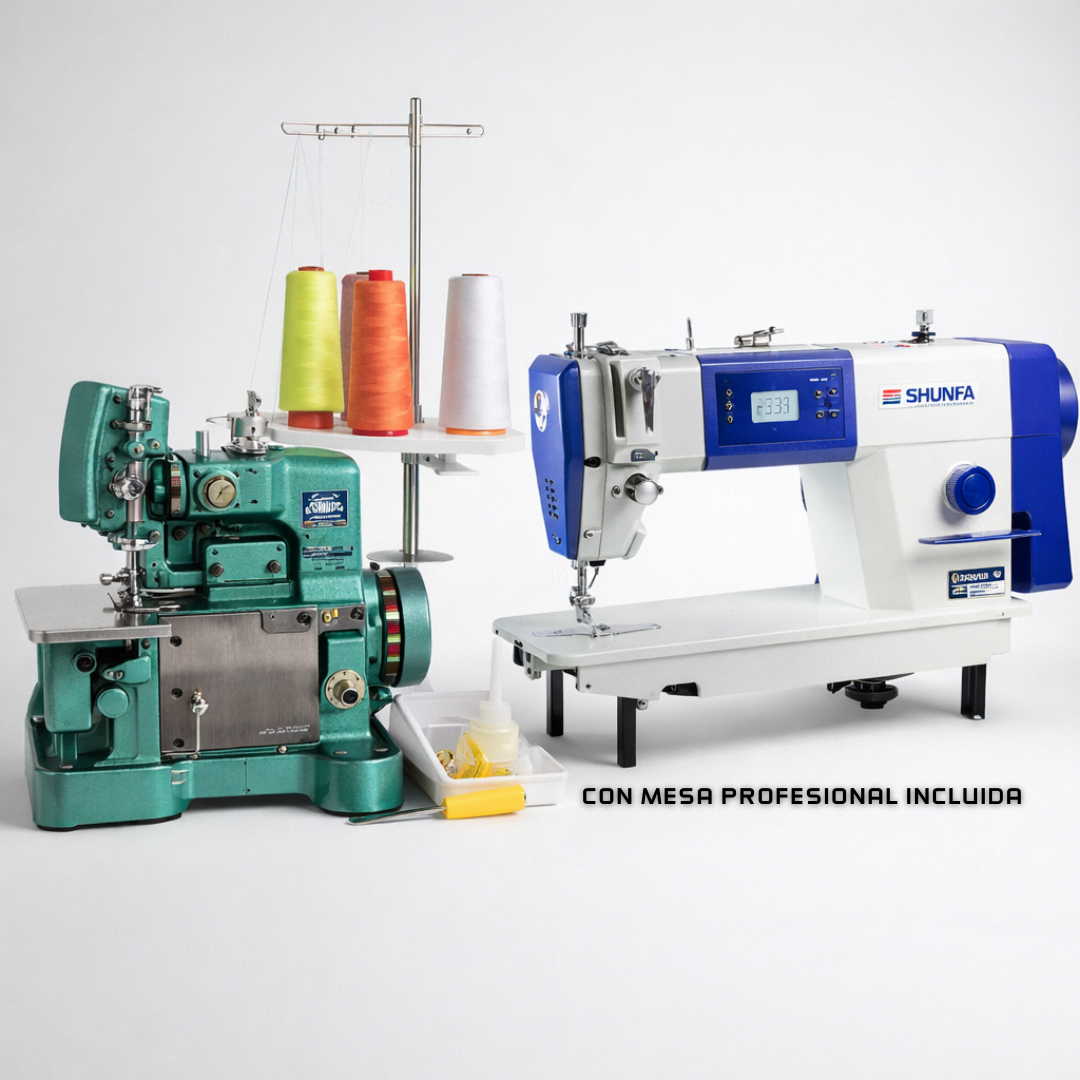 Recta industrial Shunfa SF310 con motor bajo consumo (foto real)