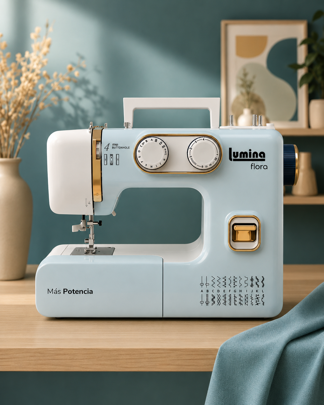 Lumina Flora máquina de coser familiar 24 puntadas