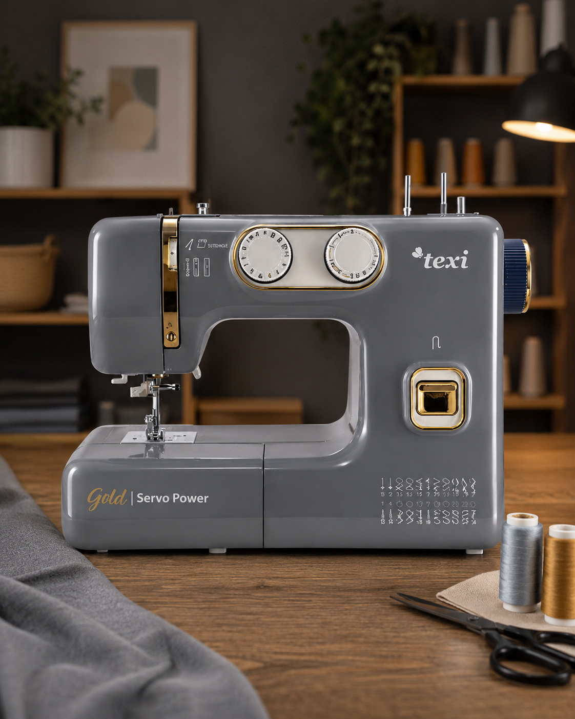 Texi Gold máquina de coser premium con servomotor